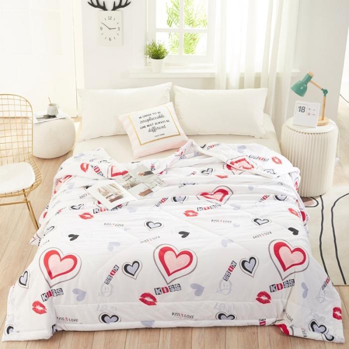 

Comforters & Sets 15 Summer Washed Quilt Polyester Air-conditioning Comforter Soft Breathable Cool Thin Geometric Print Bedspread Bed Cover, Multi