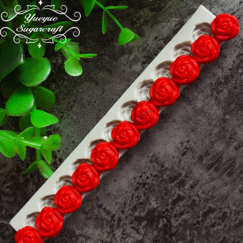 

Yueyue Sugarcraft Rose Flower silicone mold fondant mold cake decorating tools chocolate gumpaste baking