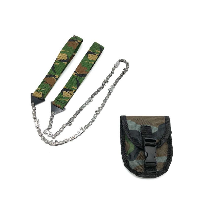 

65cm Portable Survival Chain Saw Chainsaw Emergency Camping Pocket Hand Tool Pouch With Camouflage Pocket Bag