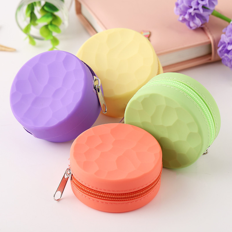 

New Candy Color silicone Storage Carrying Bag Earbud Case Cover For USB Cable Key Coin Mini Zipper Boxes