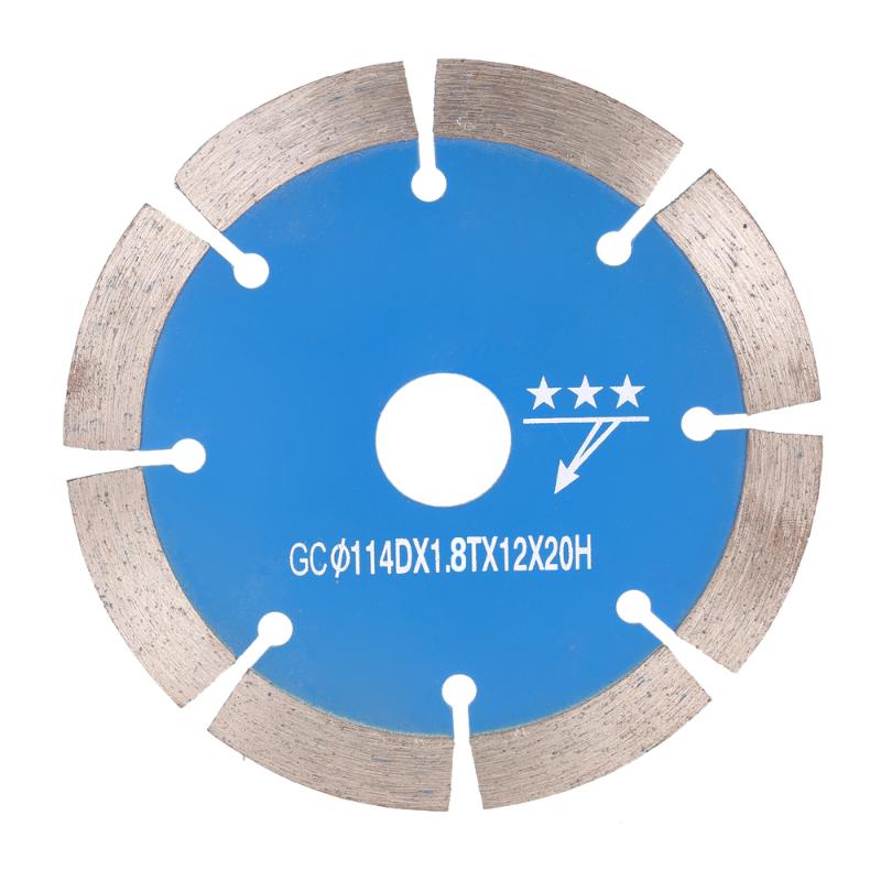

114*1.8*20mm Dry Cutting Segmented Diamond Saw Bit with Cooling Holes 20mm Inner Diameter Stone Cutting