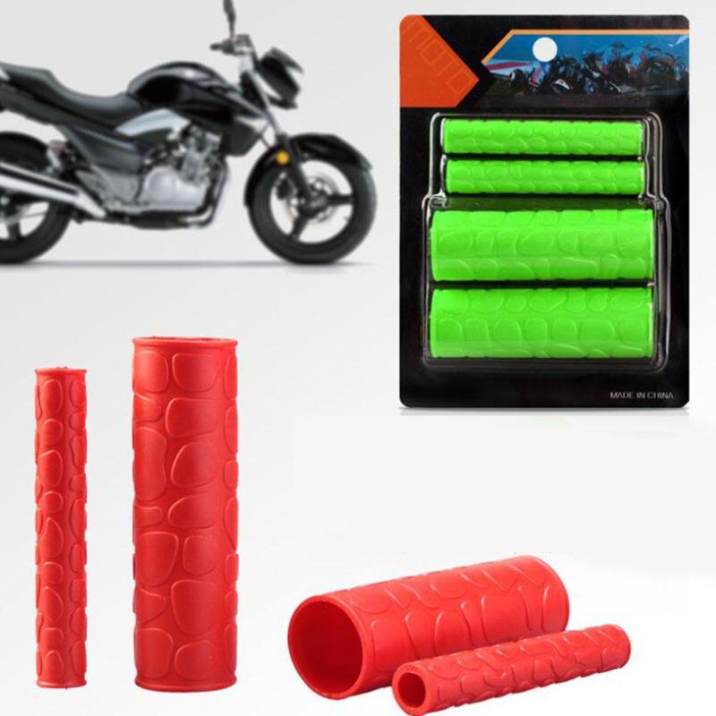 

4Pcs Soft Rubber Handle Bar Grips Handlebar Grip Bike Bicycle Left & Right Motorcycle Accessories