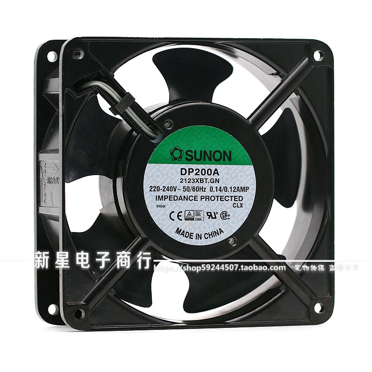 

New SUNON DP200A P/N 2123XBT.GN 0.14A 12038 220V Equipment Cabinet cooling fan 120x120x38mm cooler