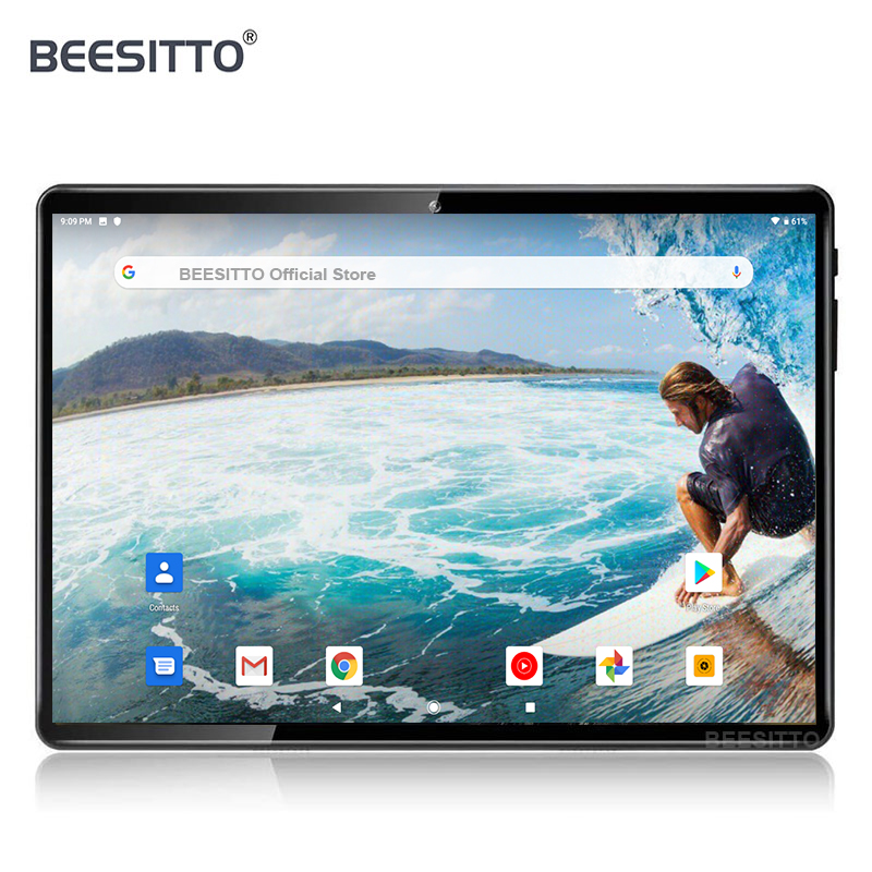 

2020 New 10 Inch Android 9.0 Tablet Quad Core 32G ROM Tablets 1280*800 IPS LCD Dual SIM Card 3G Tablet Pc With Free Gifts, Black