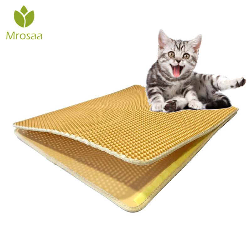 

EVA Double Layer Cat Litter Trapping Waterproof Pet Cat Litter Mat Pet Mat Clean Pad Products For Cats Accessories