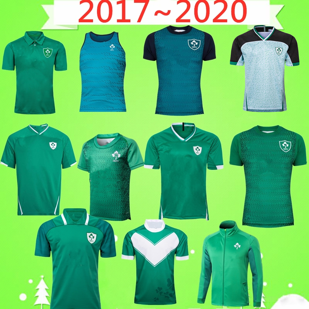 

2017 2020 Ireland RUGBY LEAGUE JERSEY champion national team rugby Home court Away retro game green League shirt POLO jacket World Cup vest, 2019 away game