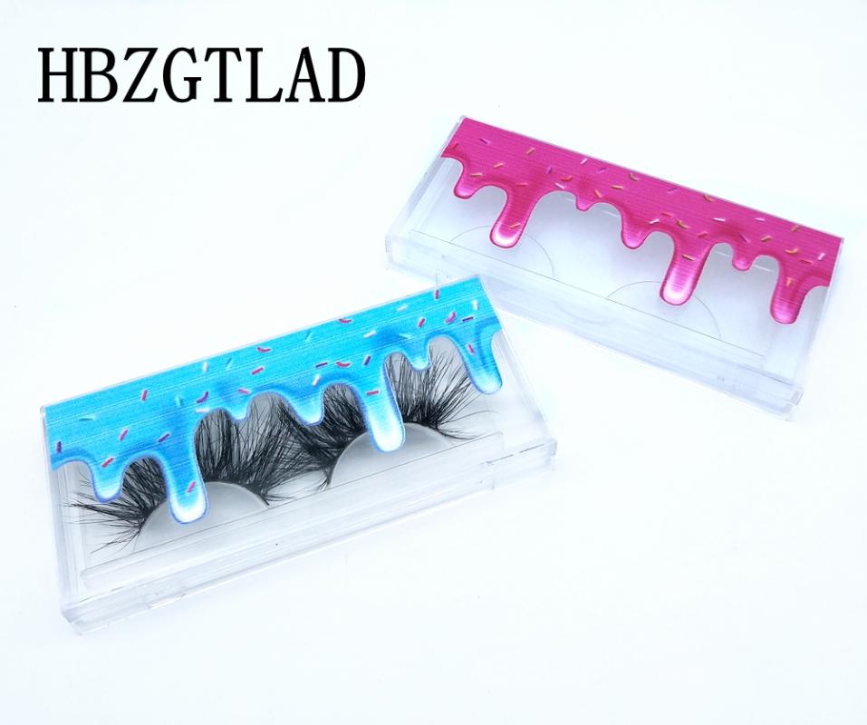 

NEW 10/20 pcs ice cream print Eyelash Packaging Box Wholesale Empty Boxes Eyelash Package Case 8-25mm Lashes draw pull Box