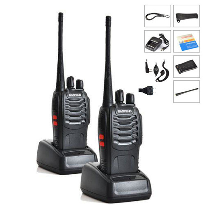 

2PCS/LOT Baofeng BF-888S Walkie Talkie 5W Handheld Pofung bf 888s UHF 400-470MHz 16CH Two-way Portable CB Radio Free shipping