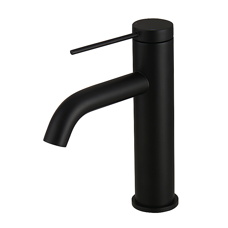 

MaBlack & Chrome Brass Bathroom Basin Faucet Deck Mounted Single Handle Cold And Hot Water Mixer taps