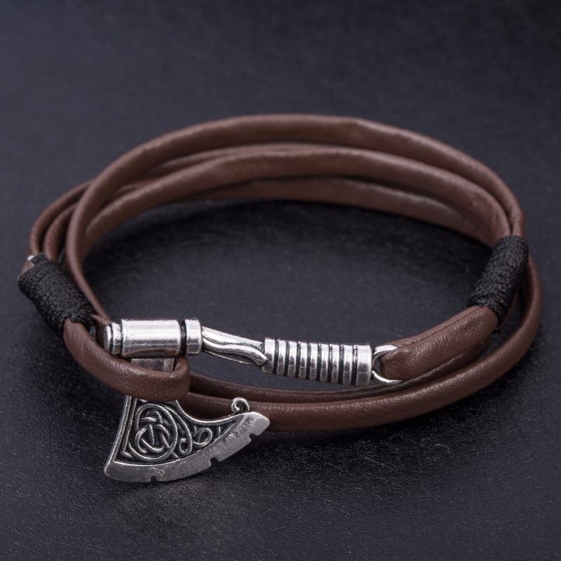 

Dawapara Slavic Perun Men Leather bangle Bracelets Hot Selling Axe Wrap Bracelet Leather Accessories men Jewelry