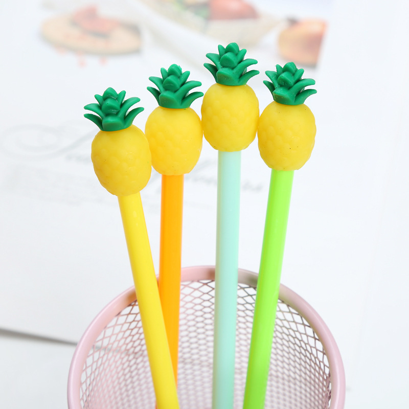 

Kawaii Fruit Pen Cute Pineapple Gel Pens for School Students Office Korean Stationary Mixed Colors