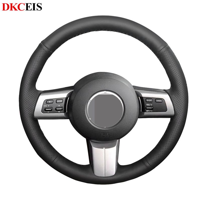 

Hand-stitched Black Soft PU Leather Car Steering Wheel Covers Wrap for RX-8 2009-2013 CX-7 2007 MX-5 Miata 2009-2013