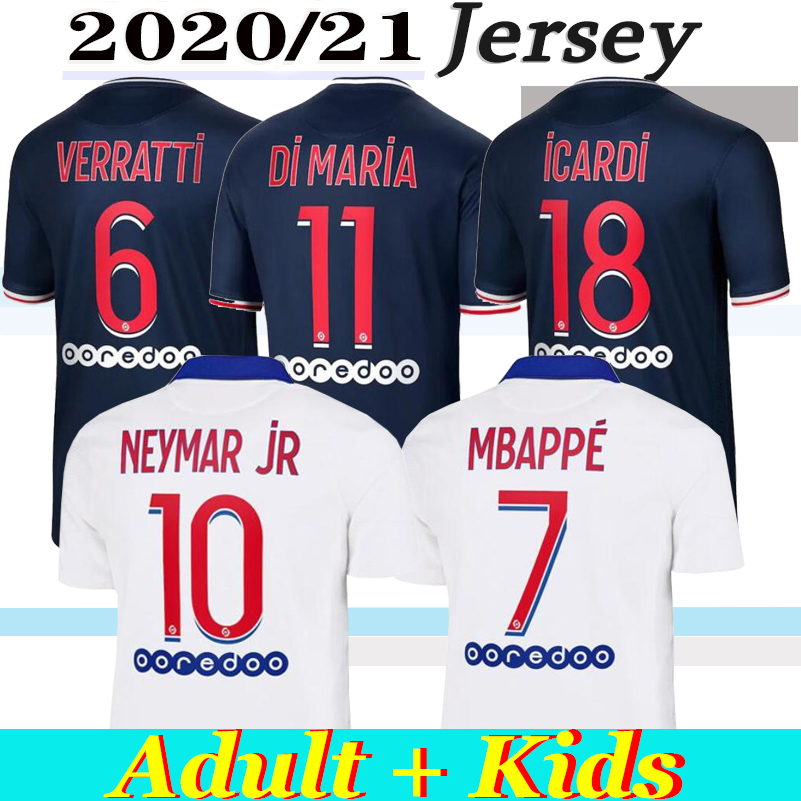 

Maillots de football kits 20 21 Paris soccer jersey 2020 2021 MBAPPE ICARDI NEYMAR shirt JR men kids sets uniform maillot de foot, 20/21 kids