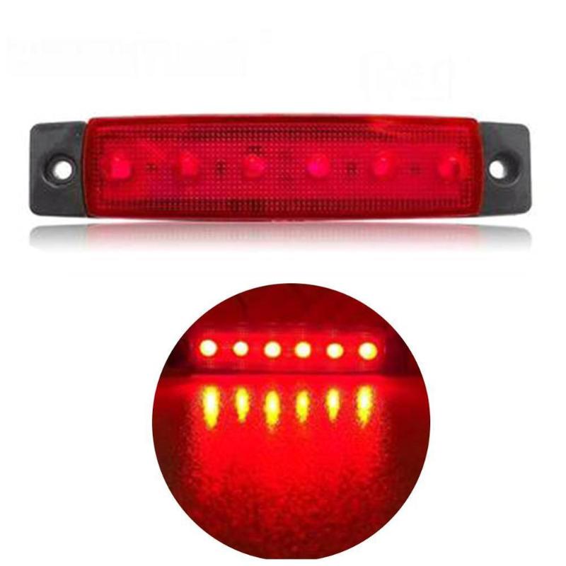 

6 LED light SMD 12V/24V White Red Orange Truck Trailer Pickup Side Marker Indicator Lamps Caravan Tractor Kart, As pic