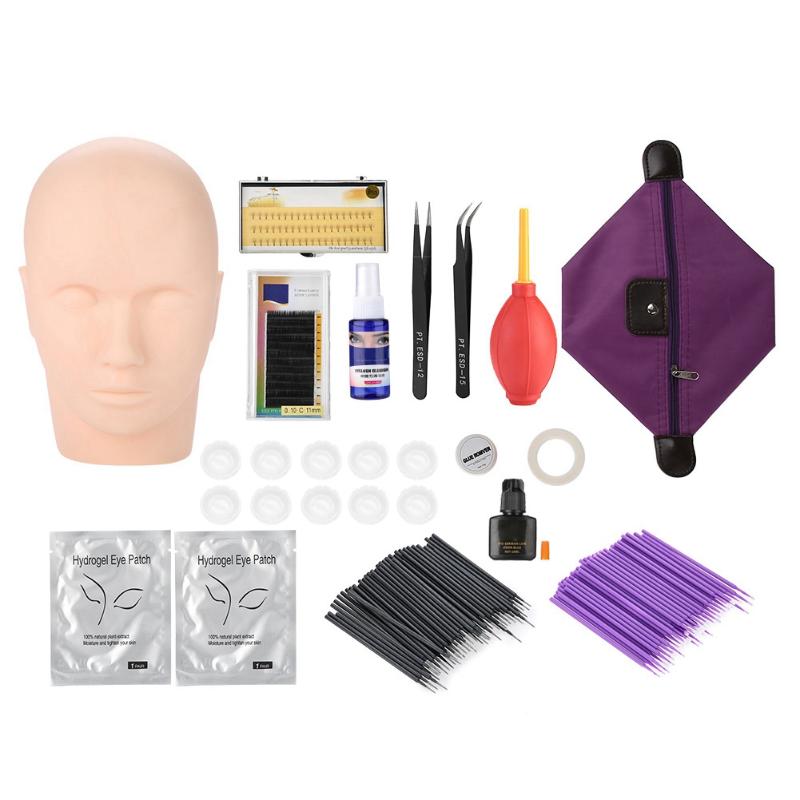 

11pcs/15pcs/Set Eyelashes Extension Kits Grafting False Eyelashes Tweezers Cleaning Rods Glue Makeup Tool Kits