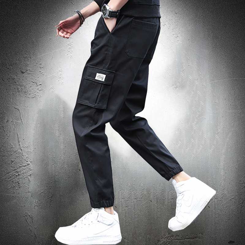 

Autumn Mens Cargo Pants Skinny Pants Casual Trousers High Street Fashion Outwear Sweatpants Slim Fit Mens Plus Size 7XL, Green