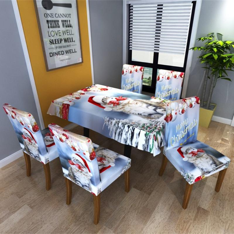 

Santa Claus Print tablecloth Christmas Tablecloth/Chair Cover Digital Printing Christmas Table Decoration mantel mesa, Multicolor e