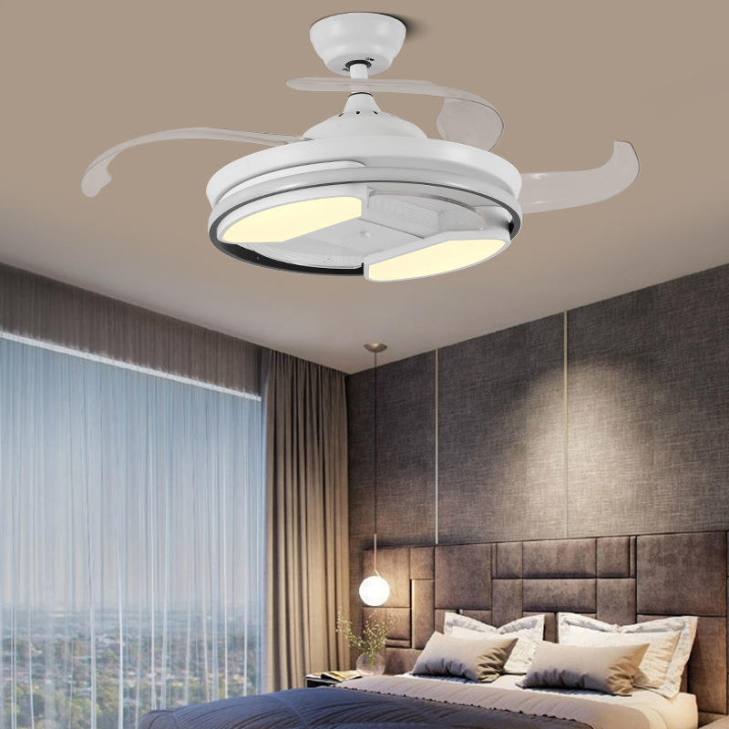 

Modern stealth fan lights Nordic fan chandelier living room dining room household silent 42 inch ceiling lights