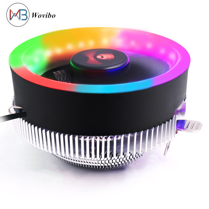 

Heatsink CPU Cooler Cooling Radiator Fan for Intel LGA 1150 1155 1156 775 1366 AMD AM2 AM2+ AM3 AM3+ AM4 3 Pin RGB CPU Cooler