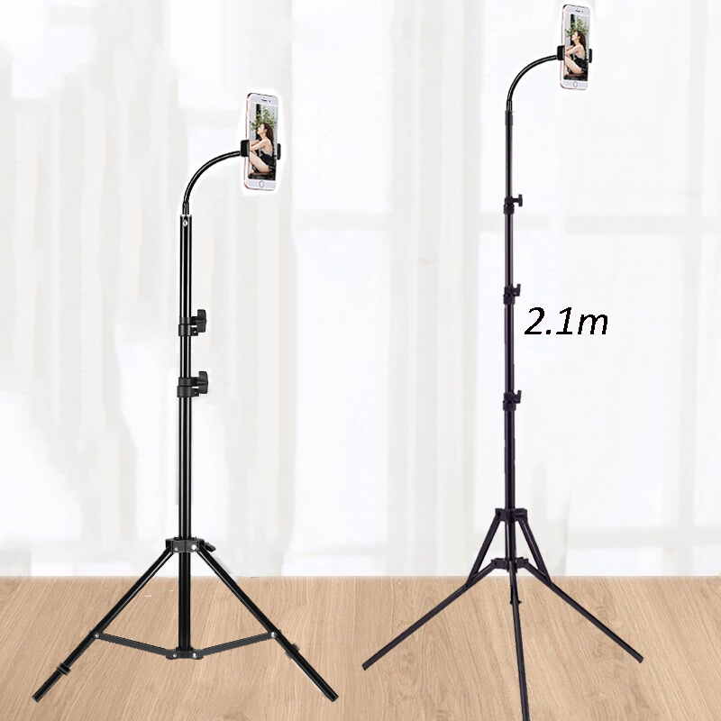 

Universal Portable Aluminum Phone DSL Camera live tripod stand Mount Digital Camera Tripod Support LED Ring light for