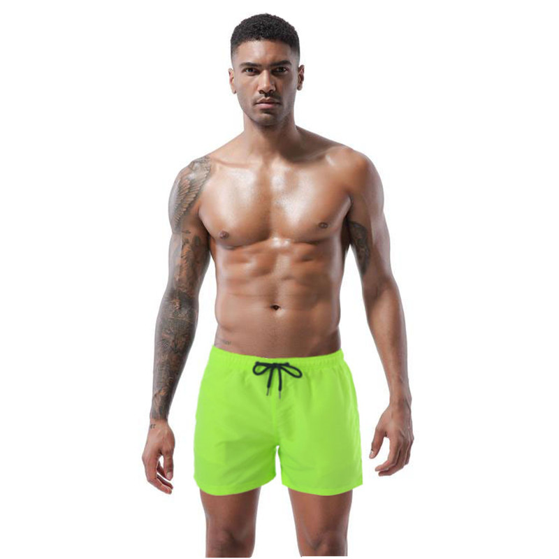

Men' sport running beach Short board pants Hot sell swim trunk pants Quick-drying movement surfing shorts GYM Swimwear for Male, Green