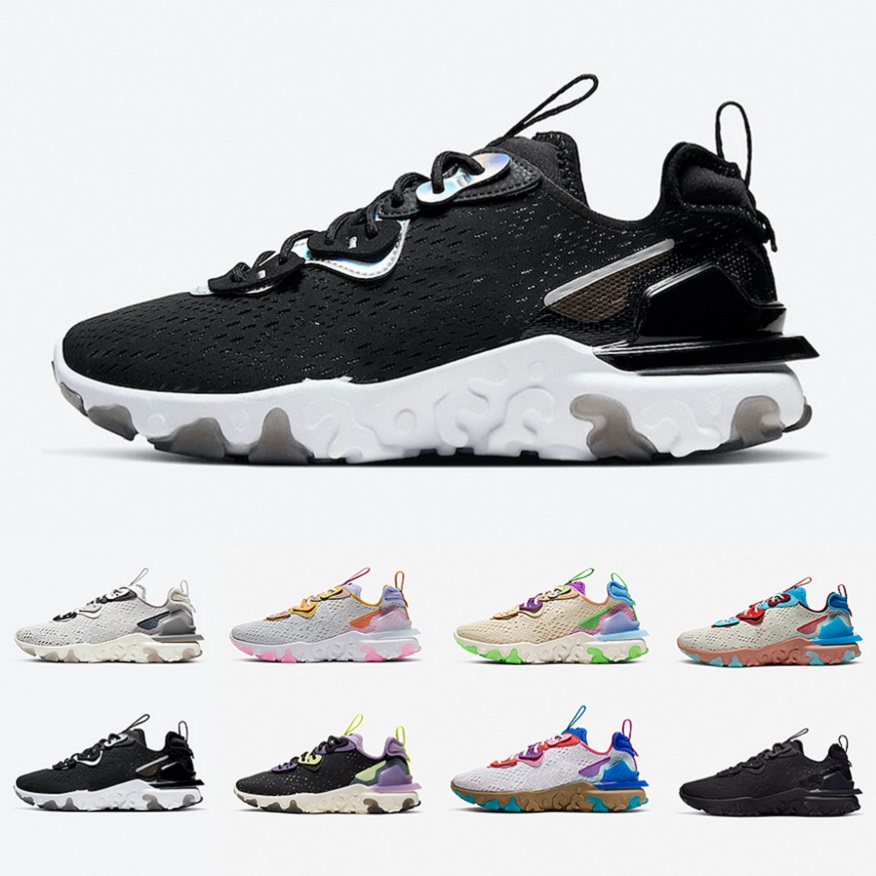 

Black Iridescent Gravity Purple Vast Grey Yellow Saffron React Vision mens running shoes Sandals Outdoor men women sports trainers sneakers, Color#1