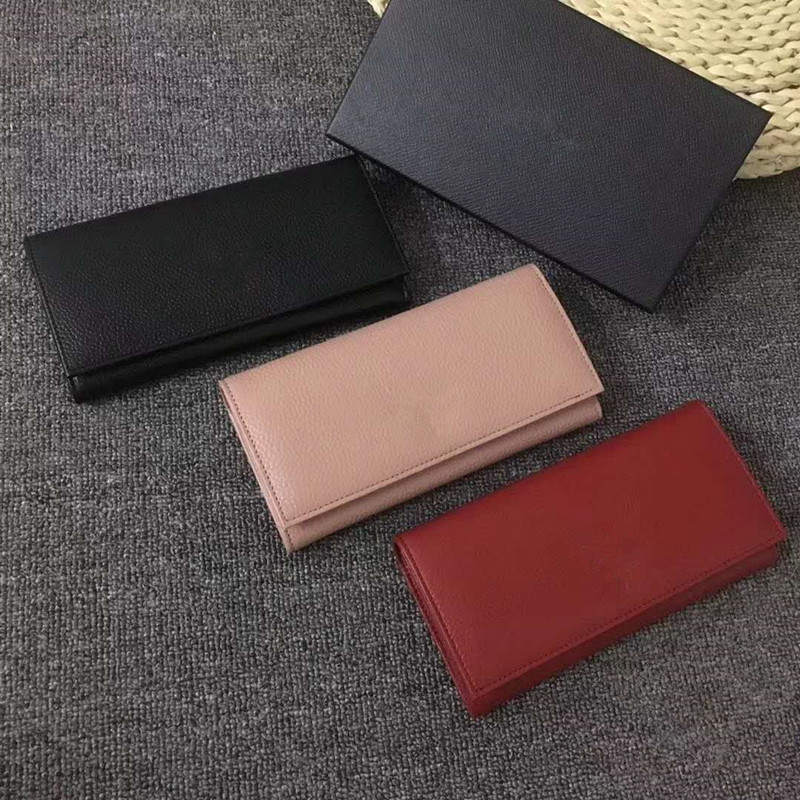

2020 Highest Quality Genuine Leather Fashion Luxury New Evening Change Purse Wallet Classic Clutch Ladies Wallet Free Shipping (with box