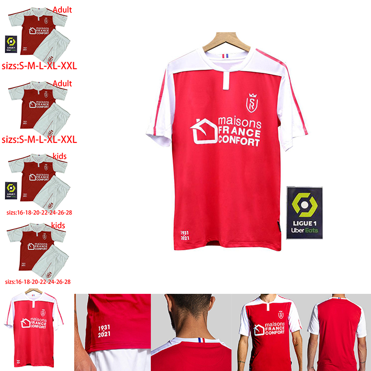 

21 Maillots Stade Reims soccer jerseys Adults kids kits DISASI CAFARO KONAN DIA FOKET CHAVALERIN ZENELI 2020 2021 Reims Maillots de foot, Gold