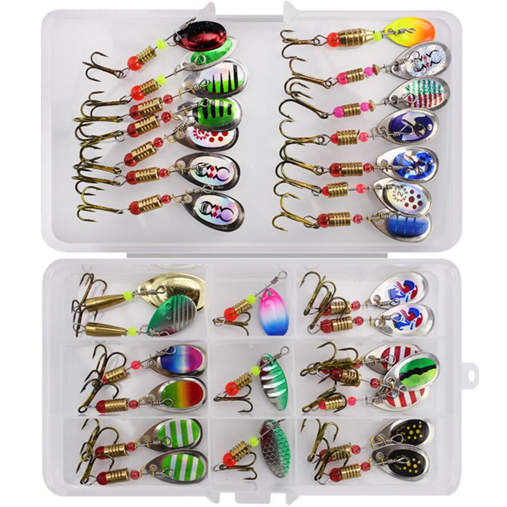 Fishing Spoon Lure Set Spinner Bait 2.5-4.5g Trout Wobbler Metal Fishing Spoon Lures Kit Isca Artificial Spinnerbait with Box Y200827-image-575192254