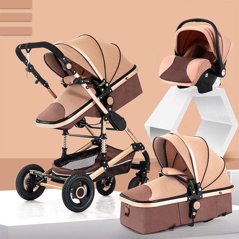 

Baby Stroller 3 In 1 High Landscape Baby Stroller 3 In 1 Multifunctional Car Coche De Newborn BA60TC