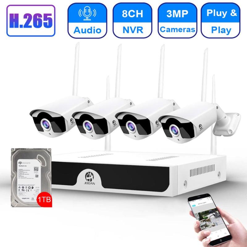 

H.265 8CH NVR 3MP Camera Wireless NVR Kit Wifi Security System 3MP Audio Sound Outdoor CCTV IP Camera P2P Video Surveillance Set