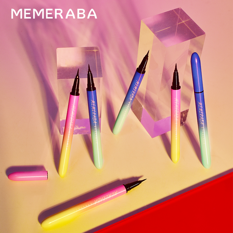 

MEMERABA makeup eyeliner black coffee color china makeup for women soft head black liquid waterproof eyeliner BN202, 02 coffee