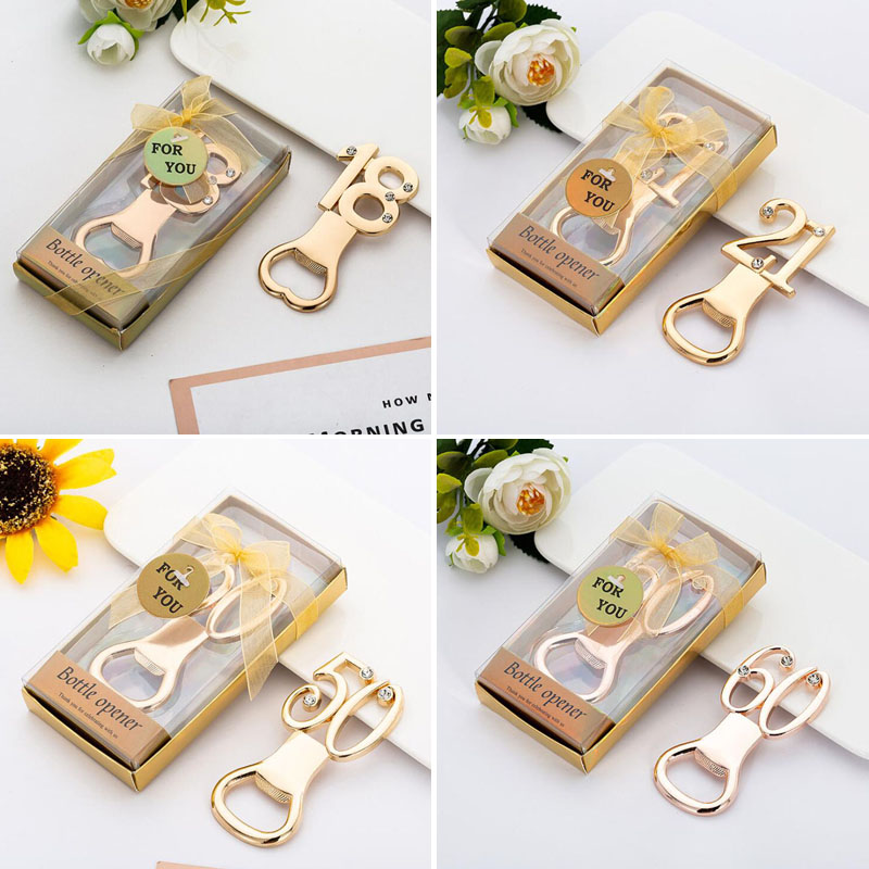 

10pcs/lot Wedding Anniversary Party Favors Adult Ceremony Guest Giveaways Birthday Creative Gift Bottle Opener For Party Present