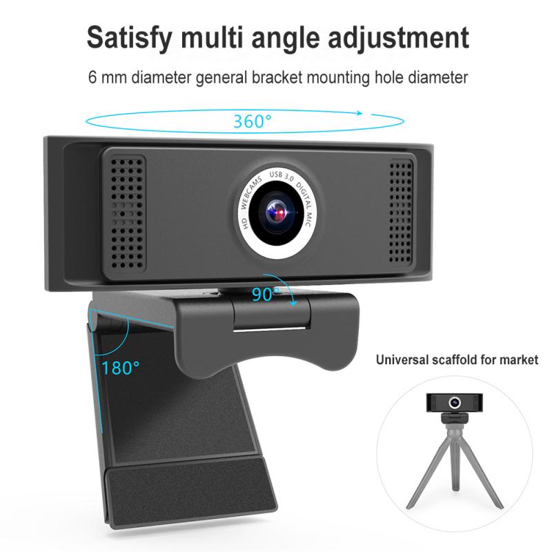 

NEW Style Auto Focus Webcam Built-in Double Microphone High-end Video Call Camera Computer Peripherals Web Camera For PC Laptop