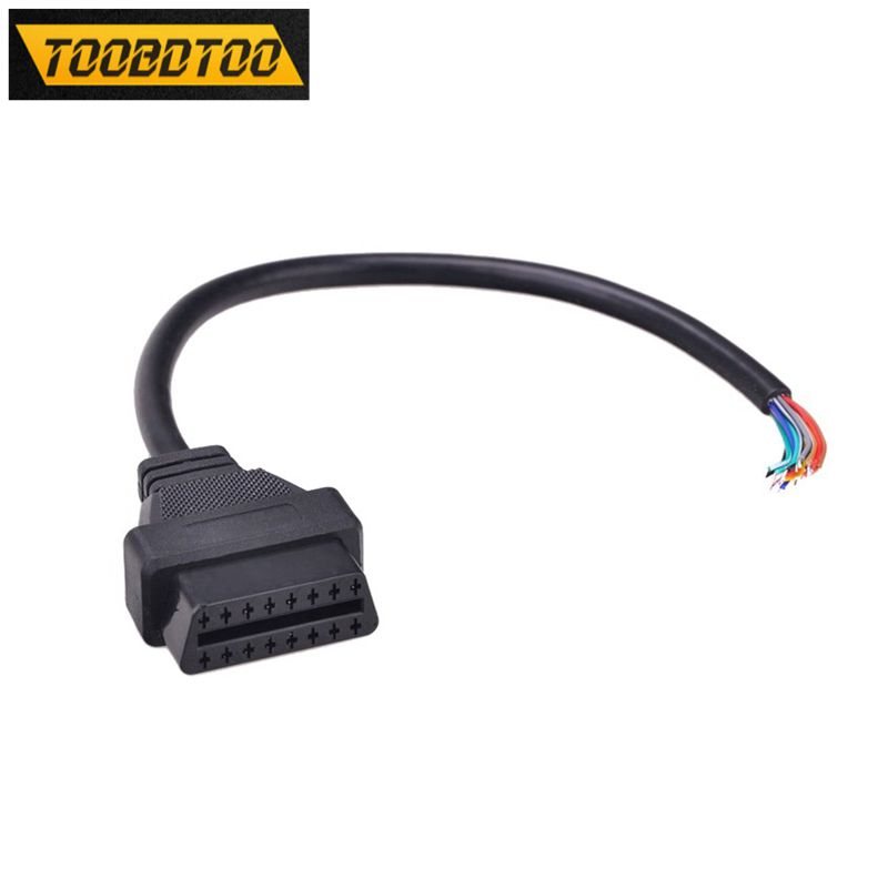 

OBD2 16Pin Female 30cm Diagnostic Interface Extension Opening Cable Car Connector 16 Pin OBD Female Converter OBDII Male Cable
