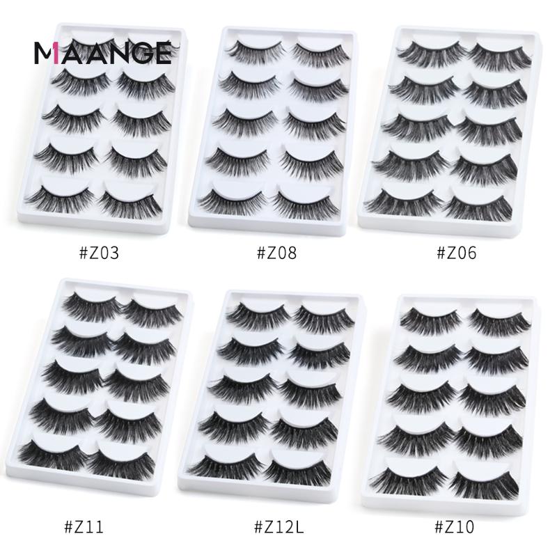

New 2/5 pairs mink eyelashes natural 3d mink lashes natural fake lashes long false false eyelashes full strip