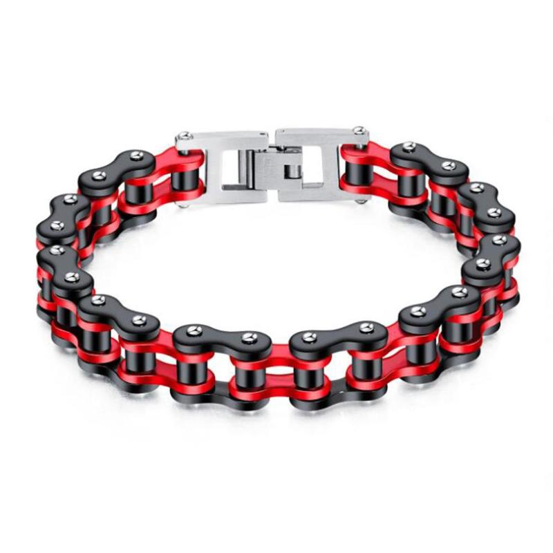 

Men Stainless Steel Motorcycle Chain Bracelet Fashion Geometry Bicycle Chain Bracelet Jewelry Accessories