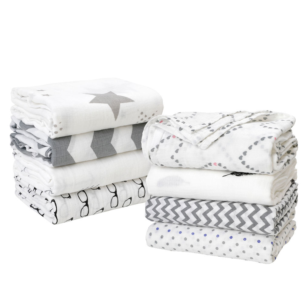 

Cotton Baby Swaddles Soft Newborn Blankets Bath Cloth Infant Wrap Sleepsack Stroller Cover Play Mat Baby Bed Sheet