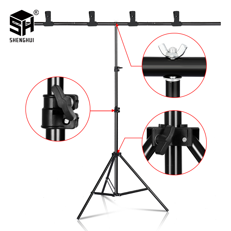 

Photography T-shape Background Backdrop Stand Frame Support System For Photo Studio Video Chroma Key Green Screen With Stand