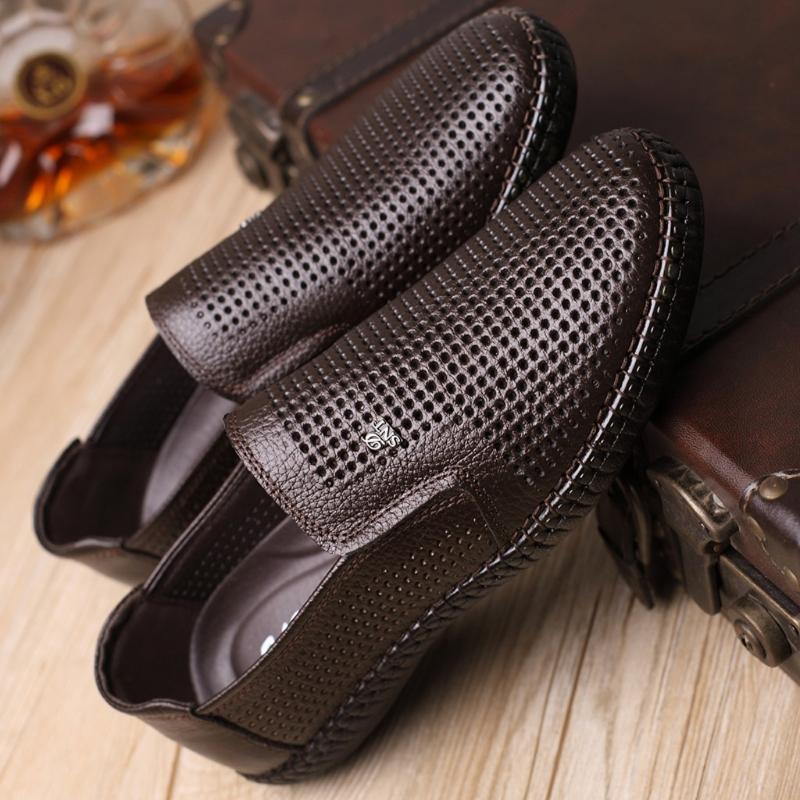 

2020 New Fashion Leather Shoes for Man Spring Autumn Men's Breathable Casual Shoe Flats Male Quality Pu Leather Shoes, Bw