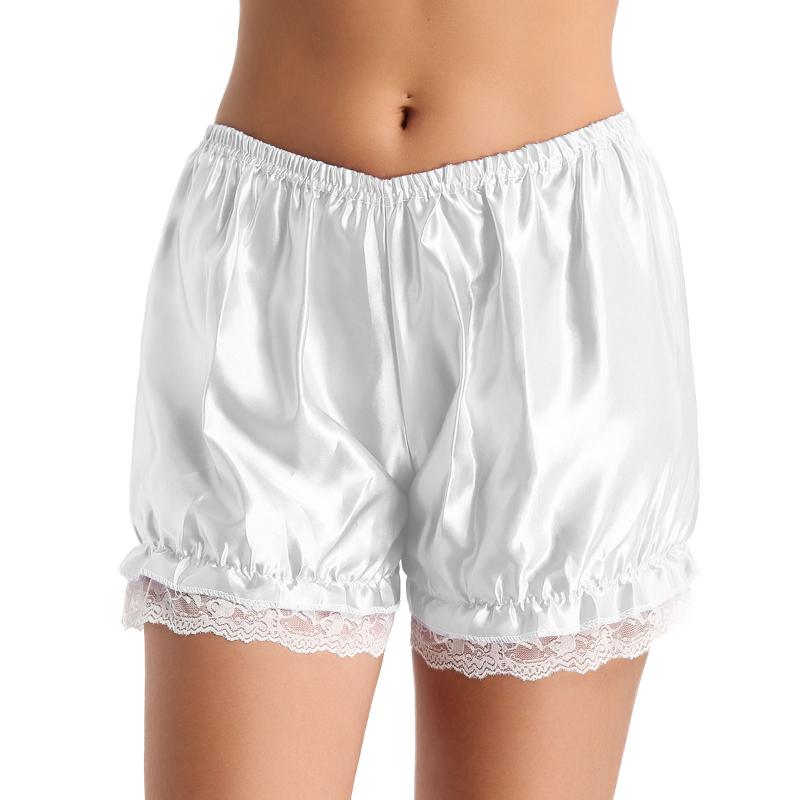 

ChicTry Women Girls Lace Shiny Pumpkin Bloomers Shorts Breathable Ballet Ballroom Dance Wear Underwear Cute Security Knickers, Black