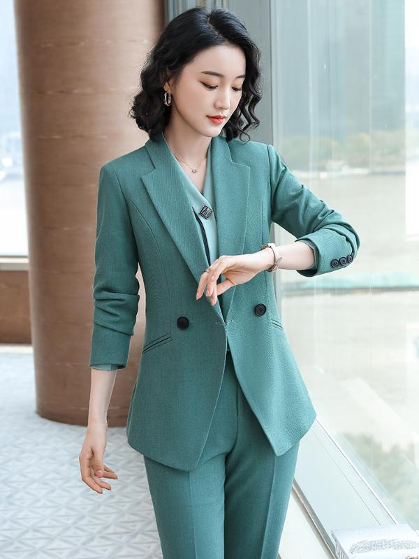 

Ladies Office Uniform Designs Pantsuits Formal Women Business Work Wear Suits Female Blazers Set Autumn Winter Interview Clothes, White blouse