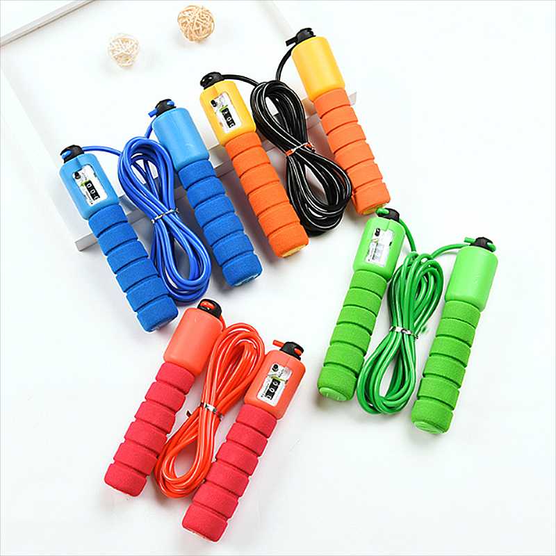 

Colorful Jump Ropes with Counter Sports Fitness Adjustable Fast Speed Counting Jump Skip Rope Skipping Wire length 290cm 1 Pcs