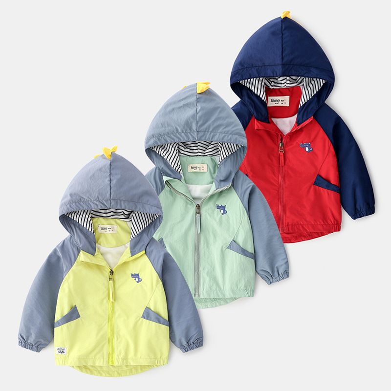 

Baby Boy Jacket Casual Cotton Long Sleeves Toddler Boy Jacket Zipper Windproof Hooded Outwear Kids Clothing Autumn New Arrival, Green