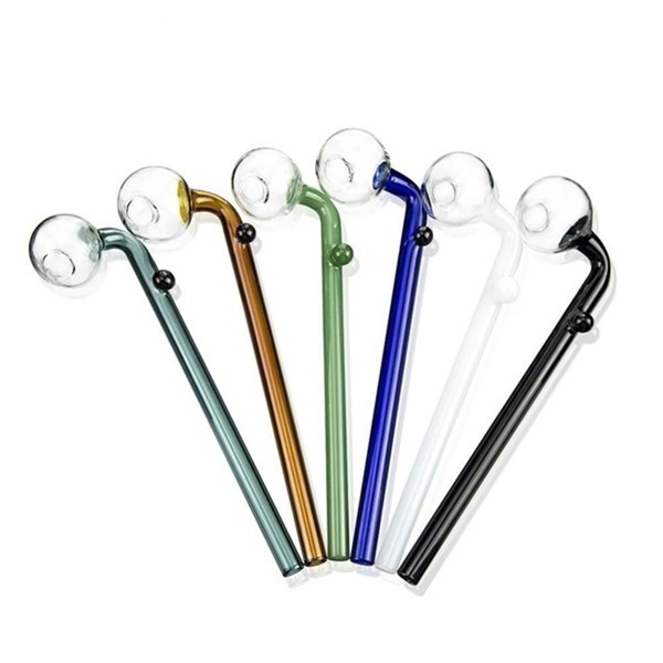 

Thick Glass Oil Burner Pipes Tubes Mini Glass Smoking Hand Blown Pipes Colorful Tubes beads for Dab Rig Glass Bong Water Pipe