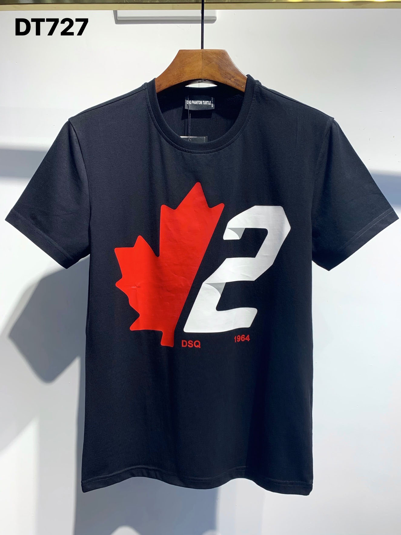 

DSQ PHANTOM TURTLE 2020FW New Mens Designer T shirt Italy fashion Tshirts Summer DSQ Pattern T-shirt Male Top Quality 100% Cotton Top 7537, Black