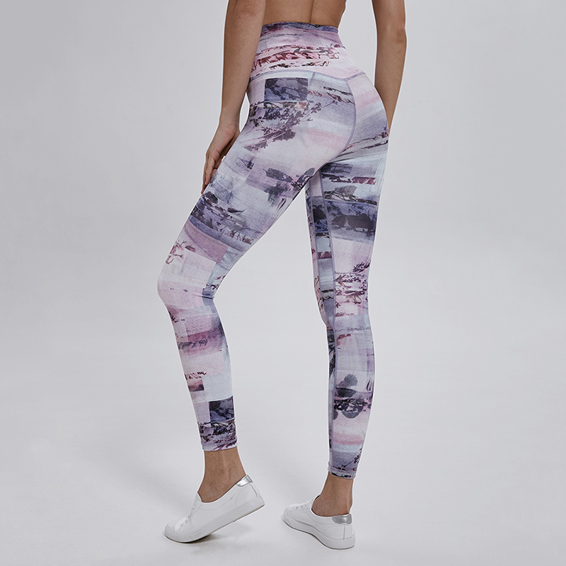 

Comfy Wide Waistband Print Gym Leggings Sport Women Fitness Squat proof Workout Sporty Tights Tummy Control Yoga Pants Plus Size, Star blue print