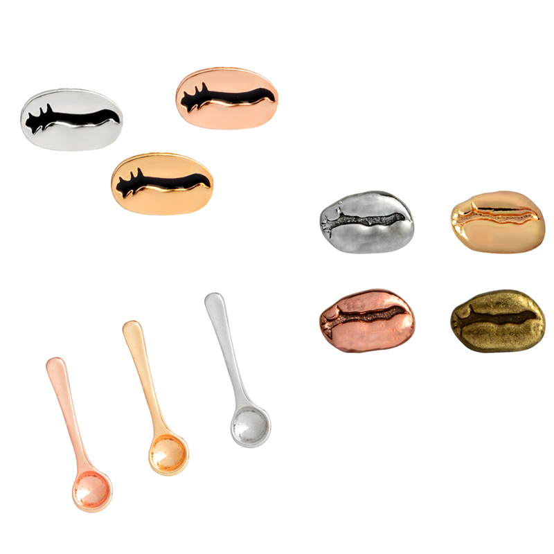 

Coffee Brooch Coffee cup spoon beans Pin Buckle Bag Cloth T-shirt Collar Lapel Pins Badge Corsage Jewelry for Women Men