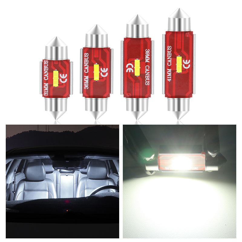 

1pcs/lot 31mm 1860 SMD Reading Light White Color C5W 36mm 39mm License Plate Lights 41mm Car Light Dome Lights Festoon Canbus, As pic