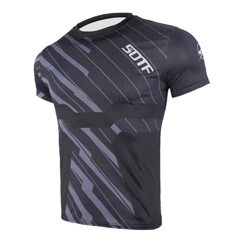 

SOTF Irregular Lines Breathable Men Sport Running T-shirt Fitness Gym Clothing Workout Shirt Outdoor Training Short Sleeve men, Sotf-dx5